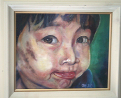 橋本美恵の作品 泥んこ遊びのいたずらっ子